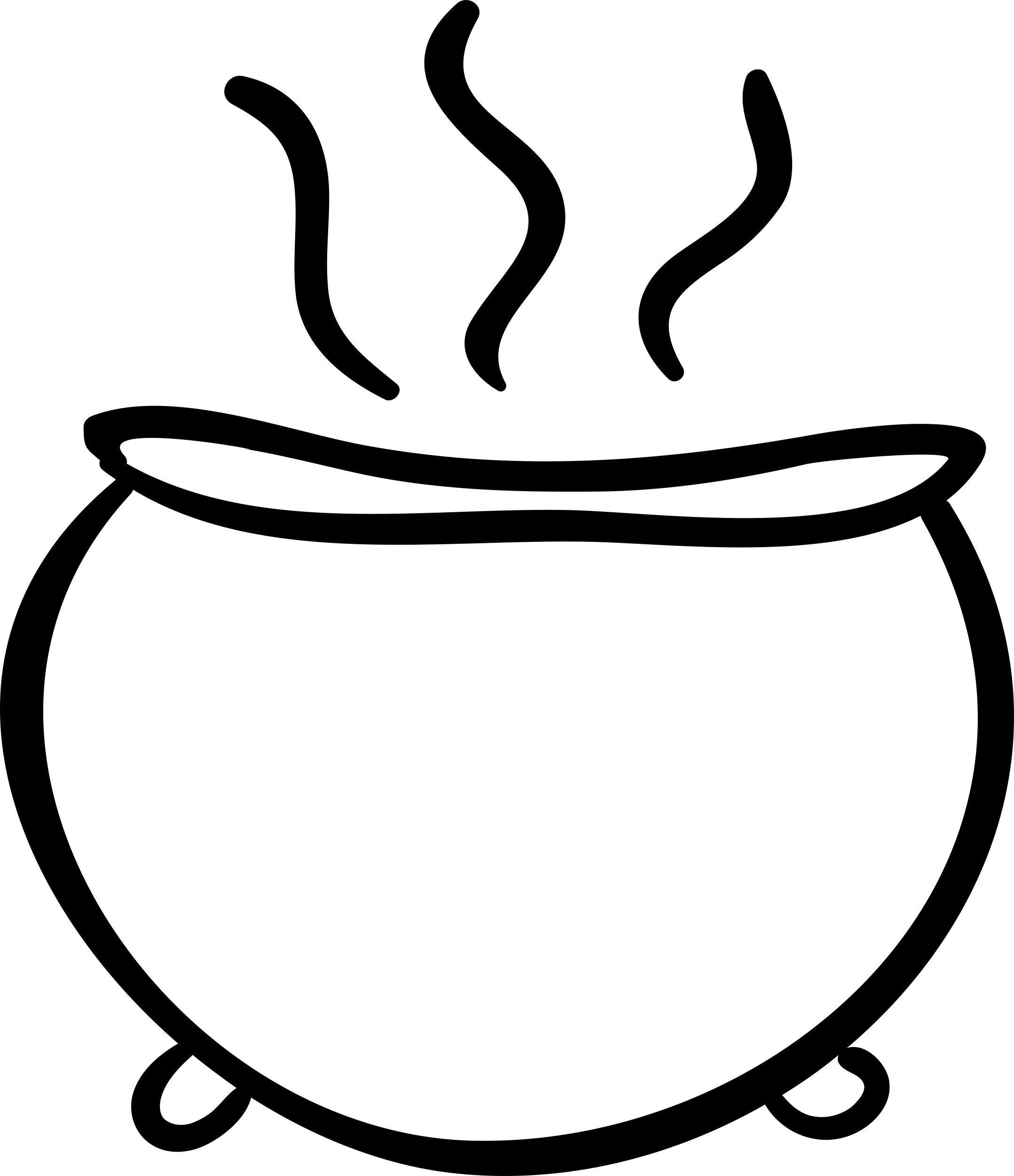 Halloween Hot Rounded Pot Outline Laser Cut Svg File Free Vectors